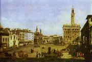 Bernardo Bellotto Signoria Square in Florence. oil painting
